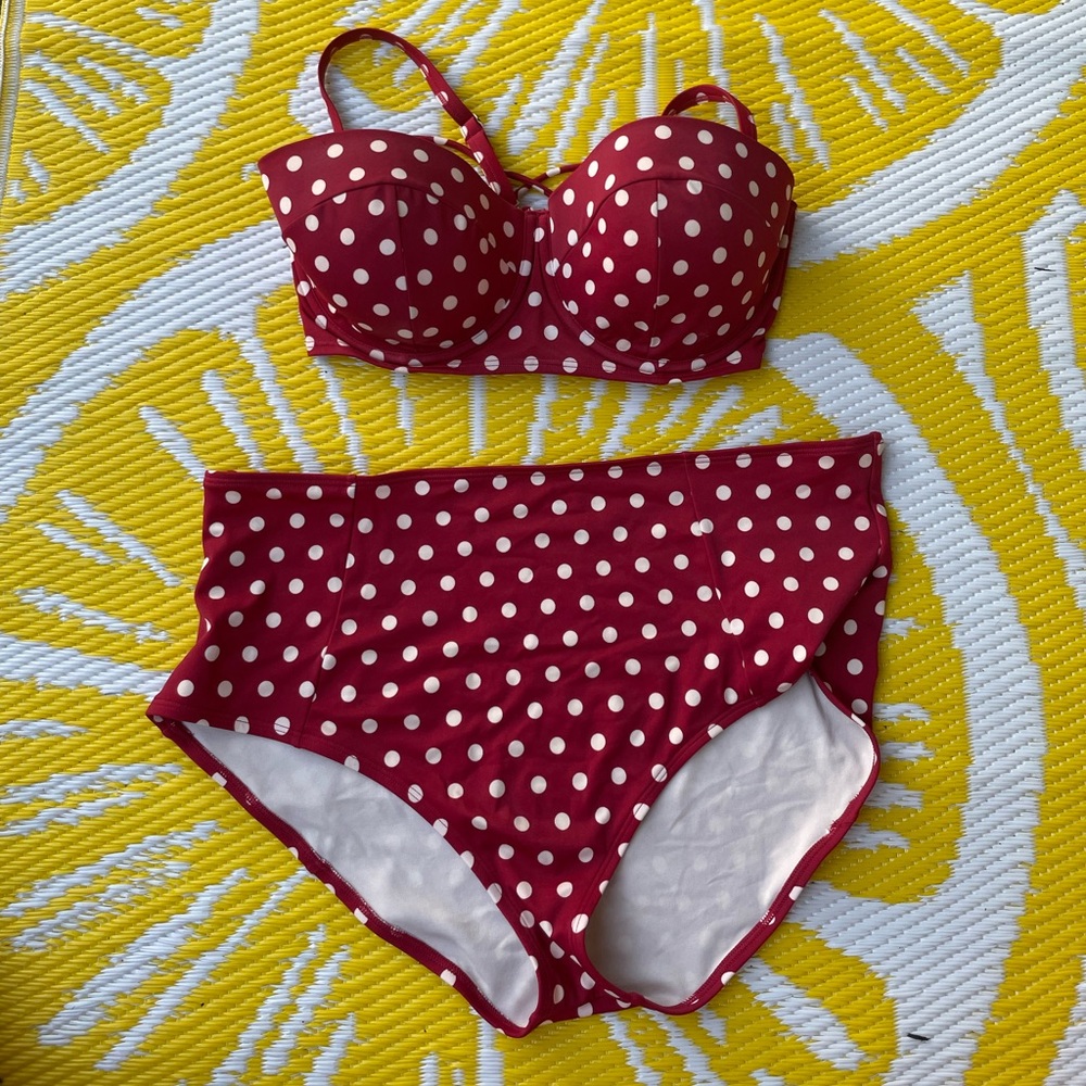 Adore Me Balconette Bikini Top and High Waisted Bottom